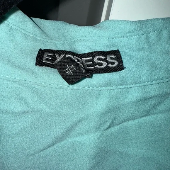 Express Turquoise Button-Down Shirt - Picture 7 of 7